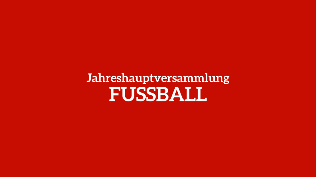 Veranstaltung JHV Fußball